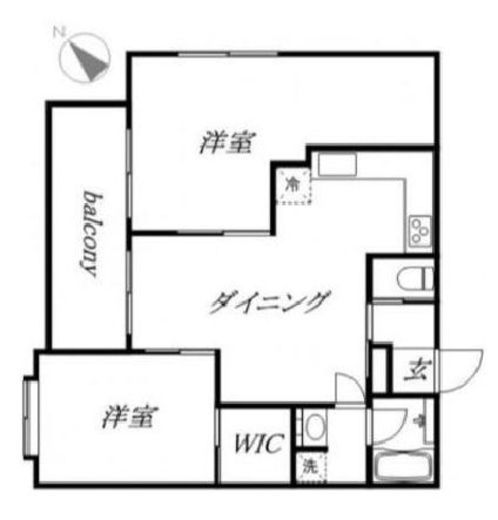 ベルジューレ高輪 503 間取り図