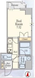 クレストコート蔵前 501 間取り図