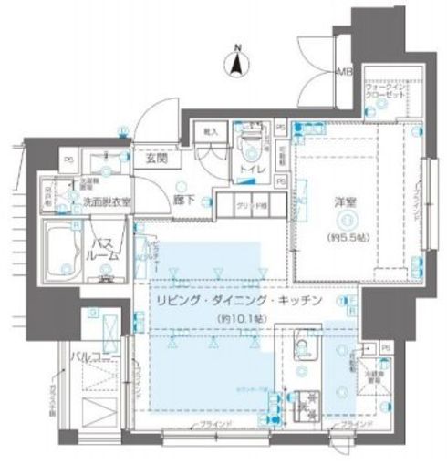 ZOOM錦糸町 6階 間取り図
