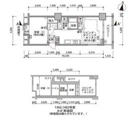 東雲キャナルコートCODAN 18-1302 間取り図