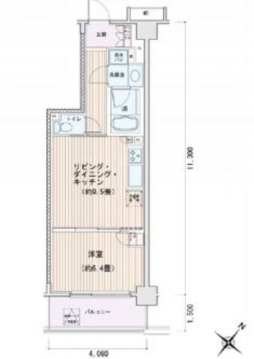 エスティメゾン豊洲レジデンス E329 間取り図