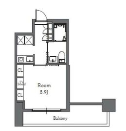 Totsu Residence Shiba (東通レジデンス芝) 401 間取り図