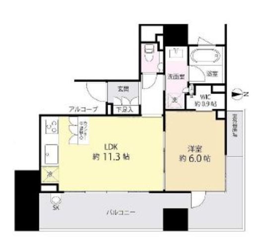 グランドメゾン神楽坂 12階 間取り図
