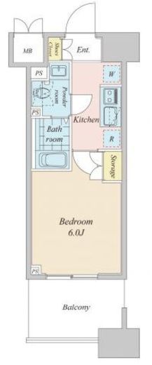 プラウドフラット神楽坂2 207 間取り図