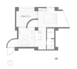 三組坂flat 2FB 間取り図