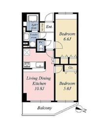 ヴィンテージ中目黒 8階 間取り図
