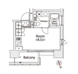 カスタリア戸越 303 間取り図