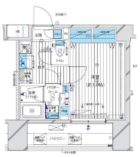 メインステージ目黒3 3階 間取り図
