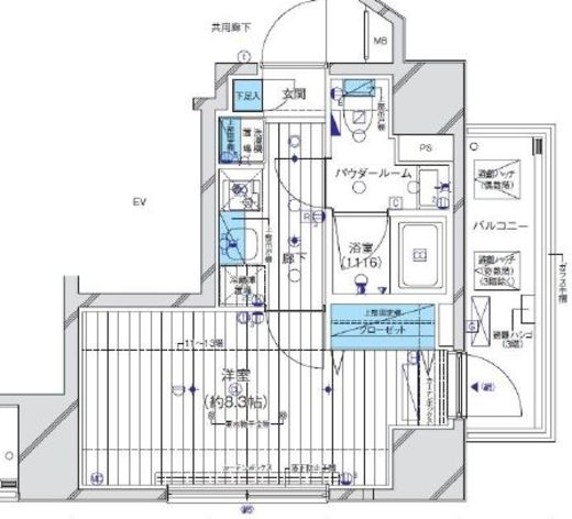 メインステージ目黒3 7階 間取り図