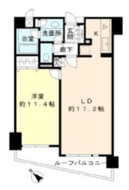 ヒューリック目黒三田 405 間取り図