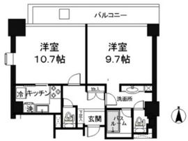 品川プリンスレジデンス 1236 間取り図