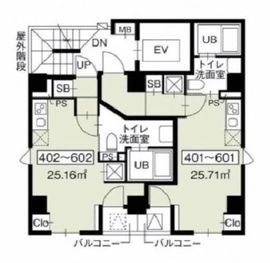 プラティーク月島 3階 間取り図