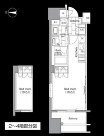 パークハビオ平河町 207 間取り図