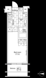 パークハビオ平河町 206 間取り図