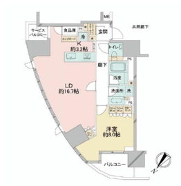 プレミスト東銀座築地アークコート 3階 間取り図