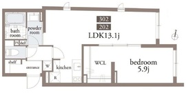 ファブリック高輪 202 間取り図