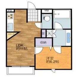 エルスタンザ中目黒 205 間取り図