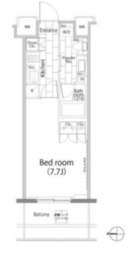 パークハビオ平河町 906 間取り図