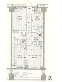 コスモリード西馬込 202 間取り図