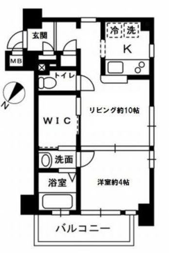 レジディア代々木2 201 間取り図