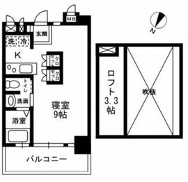 レジディア代々木2 502 間取り図