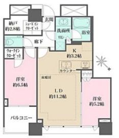 シティタワー武蔵小山 33階 間取り図