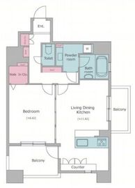 レジディア島津山 302 間取り図