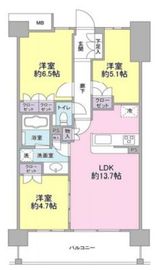 アンビエンテ経堂 703 間取り図