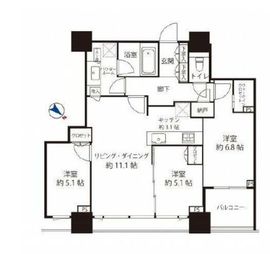 シティタワー武蔵小山 6階 間取り図
