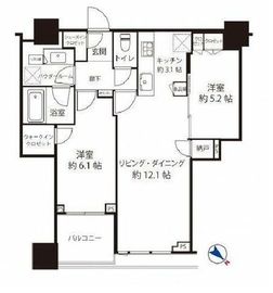 シティタワー武蔵小山 6階 間取り図