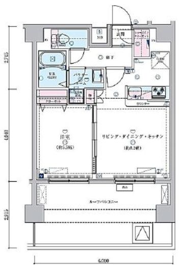 ジェノヴィア蒲田3スカイガーデン 805 間取り図