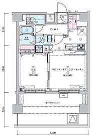 ジェノヴィア蒲田3スカイガーデン 805 間取り図