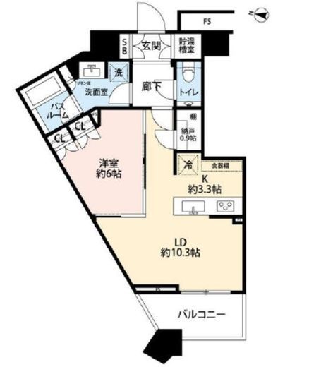 勝どきザ・タワー 44階 間取り図