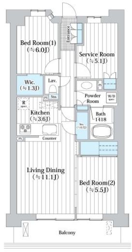 アビティグランデ砧 1階 間取り図