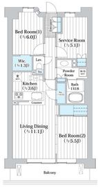 アビティグランデ砧 1階 間取り図