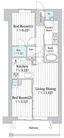 アビティグランデ砧 1階 間取り図