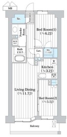 アビティグランデ砧 3階 間取り図