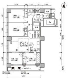 東雲キャナルコートCODAN 18-1001 間取り図