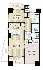 クオリア広尾 10階 間取り図