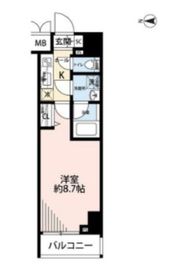 プレール・ドゥーク文京湯島 8階 間取り図