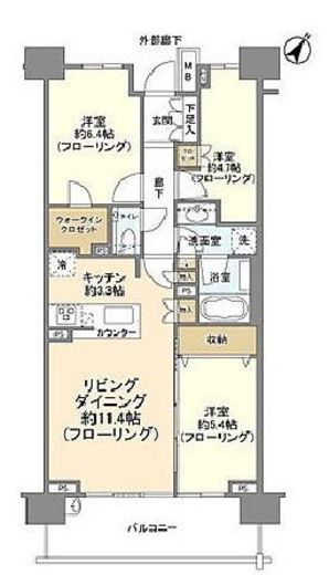 ブランズシティ久が原 11階 間取り図