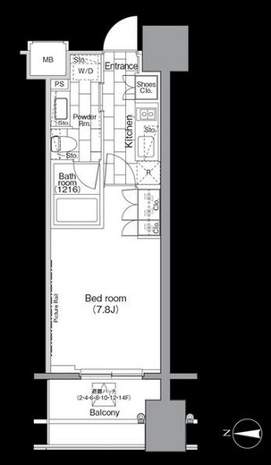 パークハビオ平河町 1503 間取り図