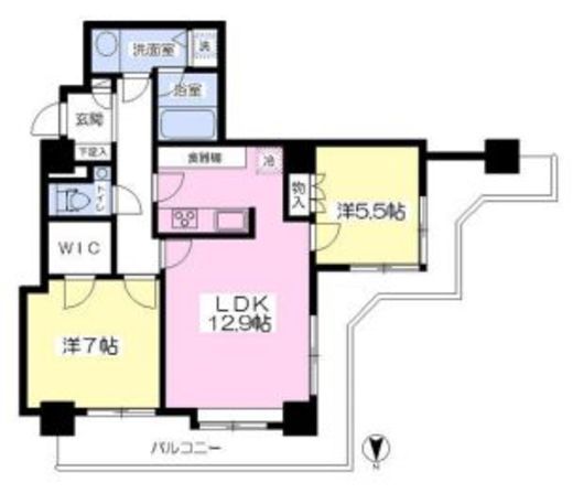 サンクォーレタワー 12階 間取り図