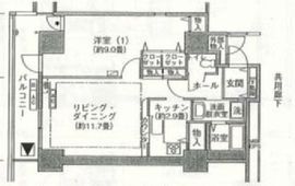 シティコート目黒 2-203 間取り図