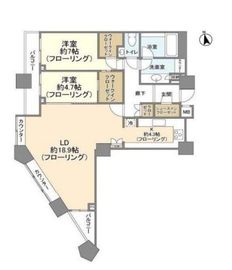 中目黒アトラスタワー 40階 間取り図