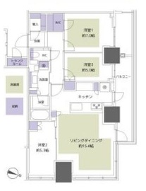 パークコート文京小石川ザ・タワー 10階 間取り図