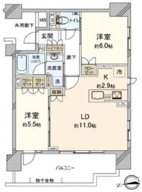 グランリビオ ザ・レジデンス 6階 間取り図