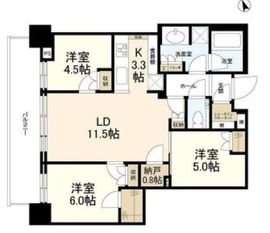グローバルフロントタワー 26階 間取り図