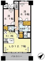 ロイヤルパークス豊洲 411 間取り図