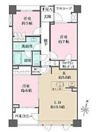 ブリリア外苑出羽坂 2階 間取り図